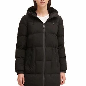 DKNY Ladies' Parka Puffer Jacket, Black, X-Large
